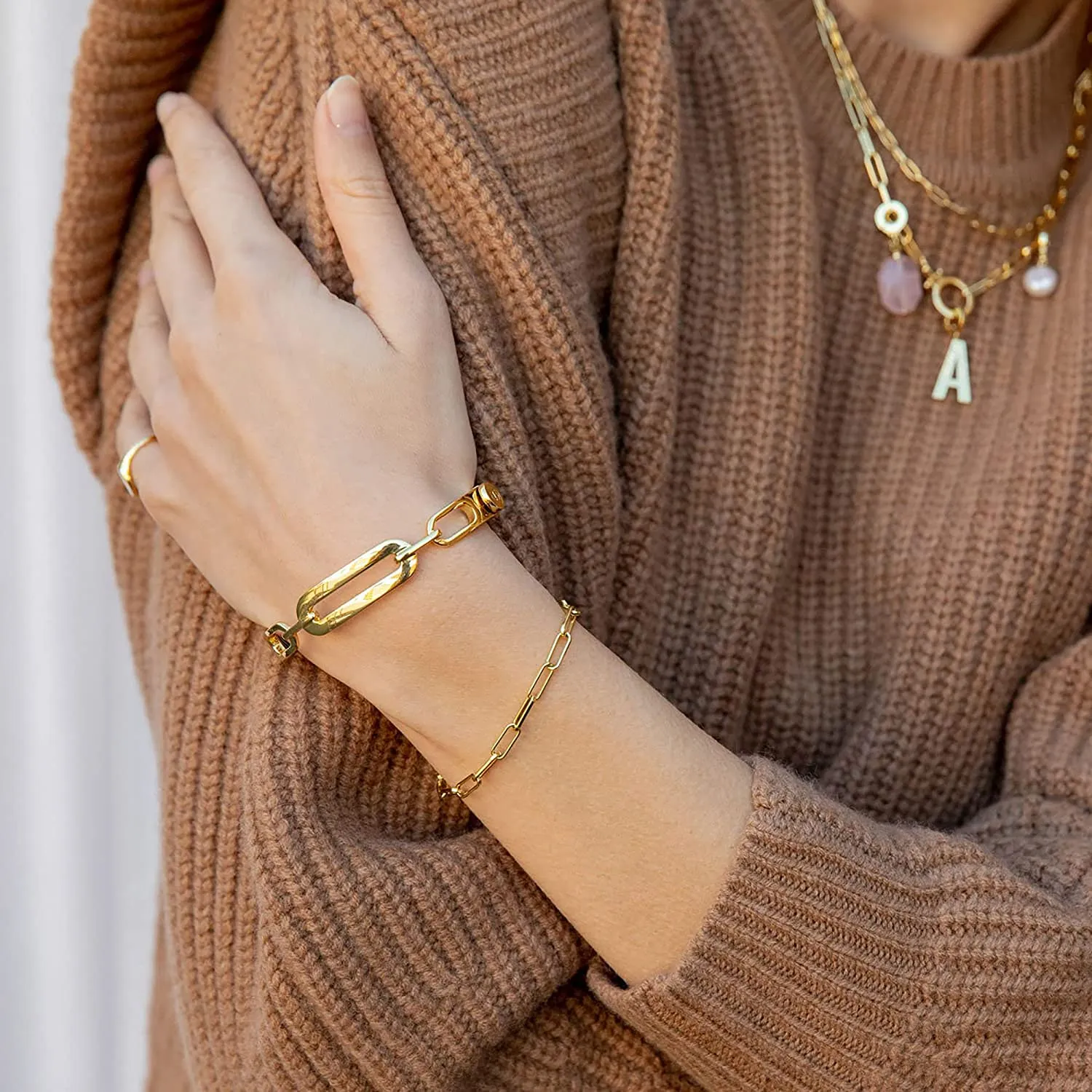 14K Gold Chain Bracelet for Women