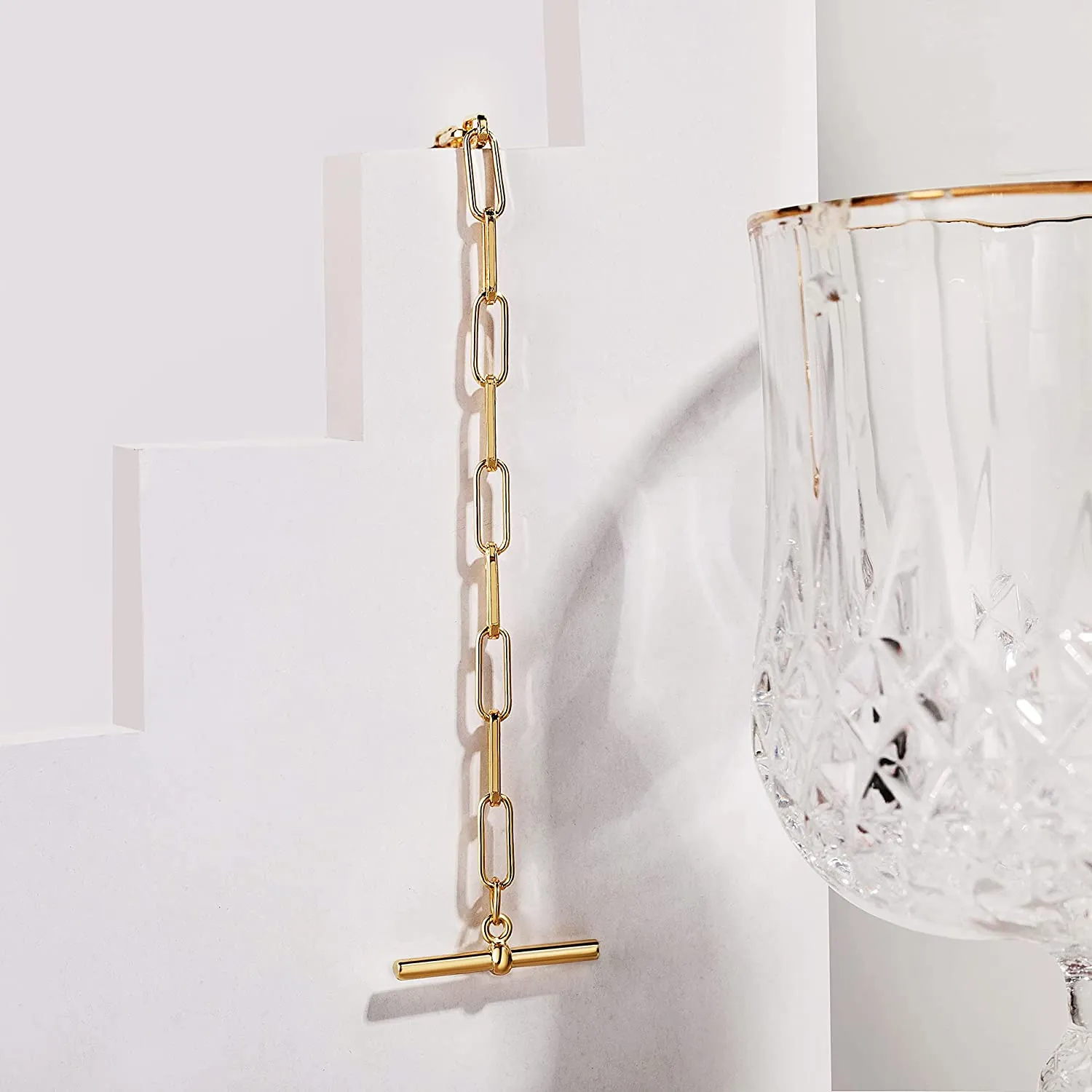 14K Gold Chain Bracelet for Women