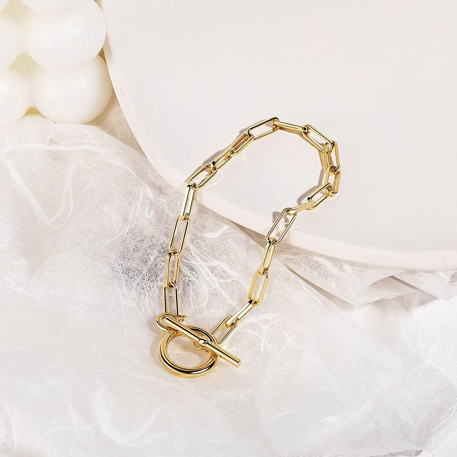 14K Gold Chain Bracelet for Women