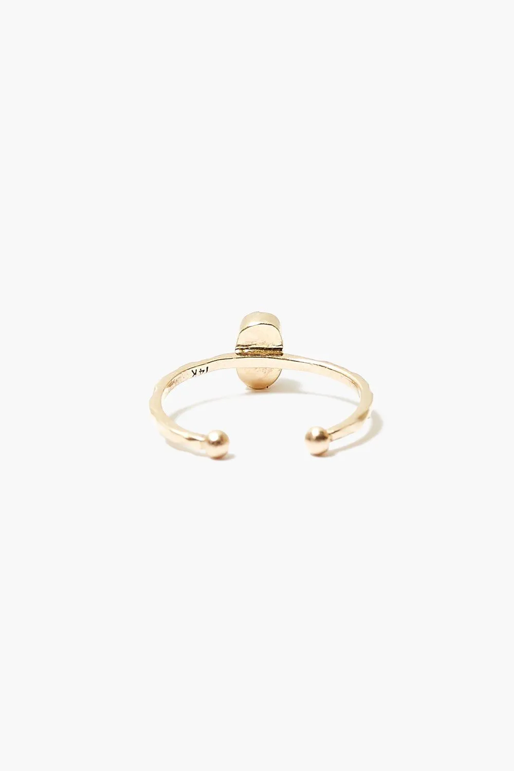 14k Grey Diamond Toe Ring