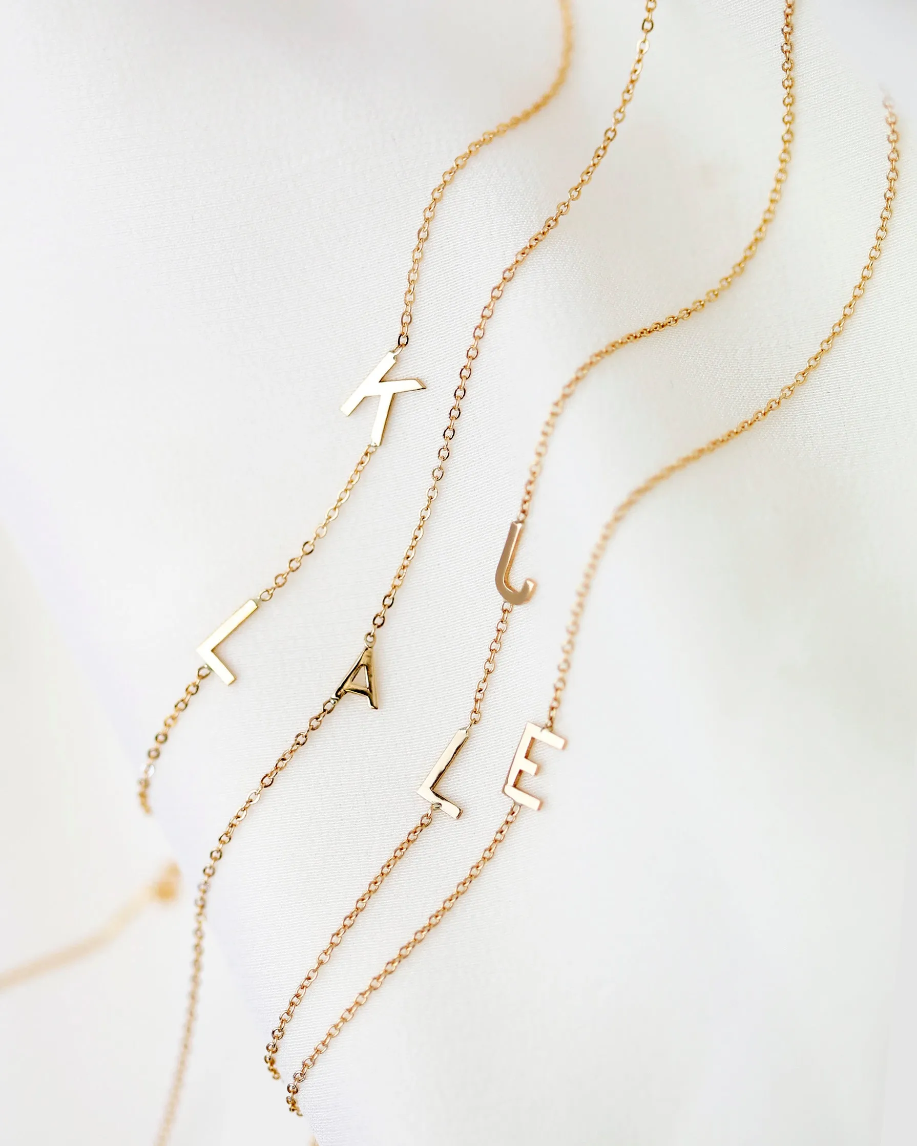 14K Initial Bracelet