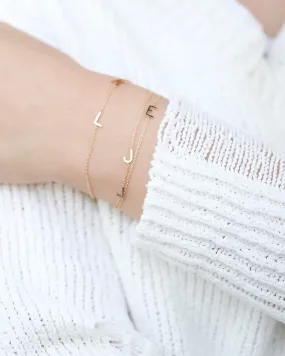 14K Initial Bracelet