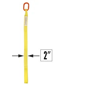 2"x4' (1 ply) Single Leg Nylon Sling w/ Master Link & Sewn Loop