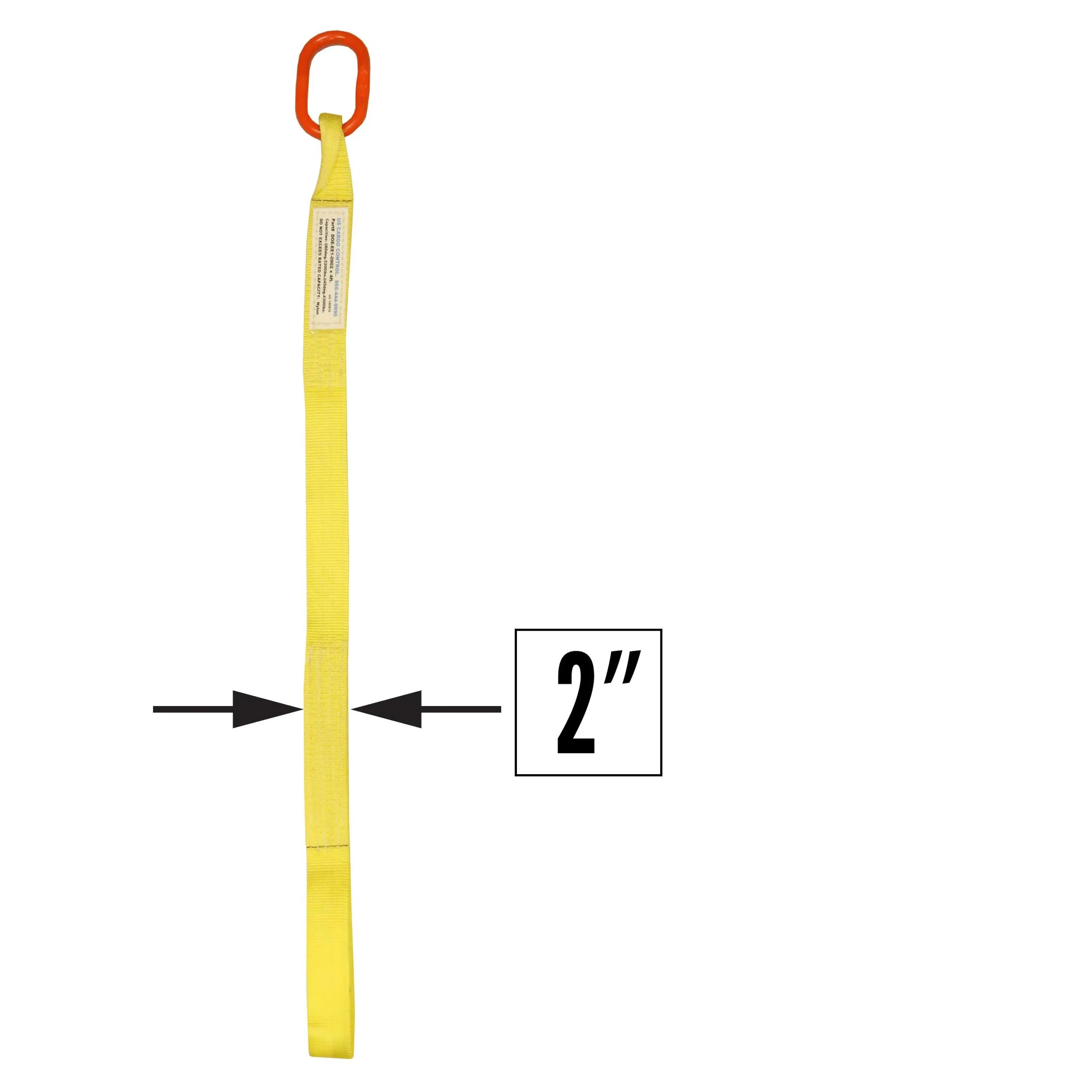 2"x4' (1 ply) Single Leg Nylon Sling w/ Master Link & Sewn Loop