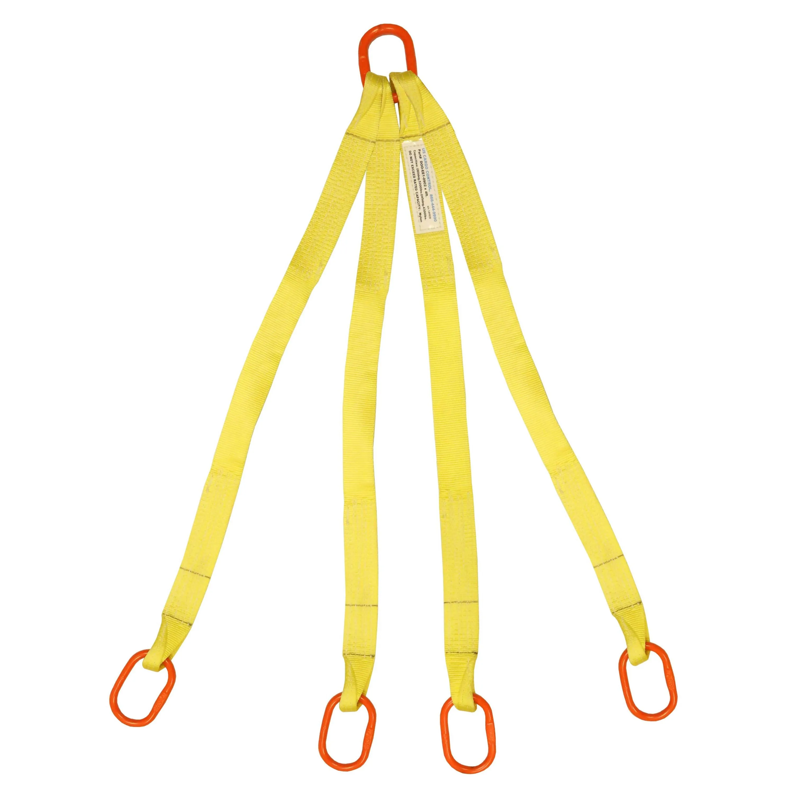 2"x5' (2 ply) Quad Leg Nylon Sling w/ Master Link Both Ends