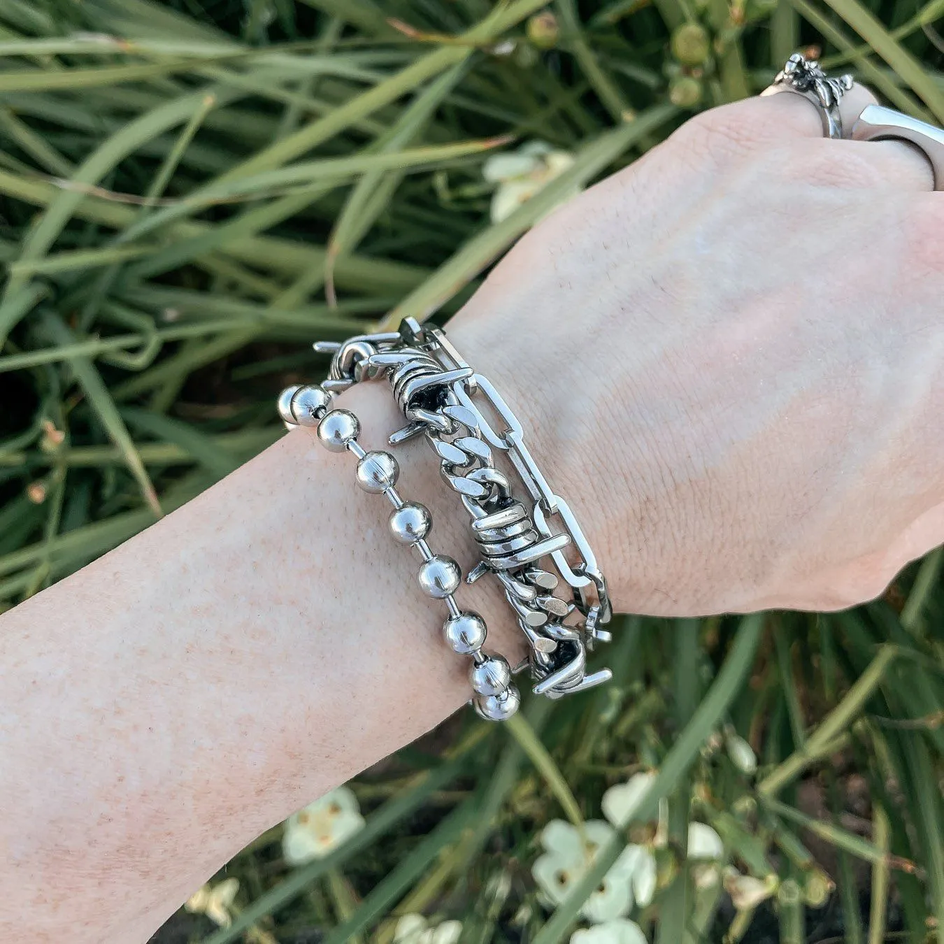 9mm Barbed Wire Cuban Bracelet