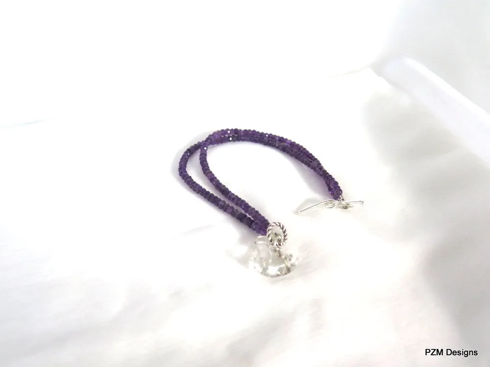 Amethyst Double Strand Handmade Bracelet