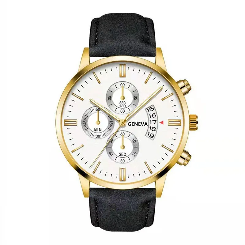 Belt Quartz Watch Fashion Calendar Men 'S Watch Business Watch Men