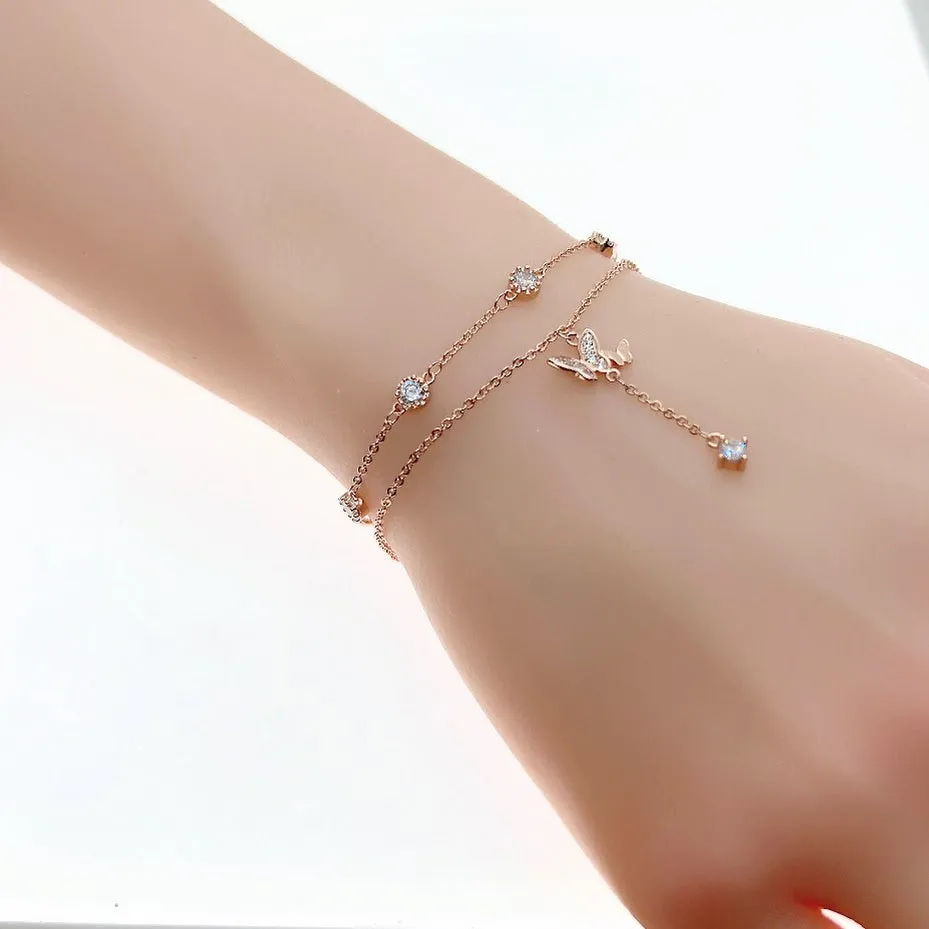 Butterfly Cubic Zirconia  Bracelet