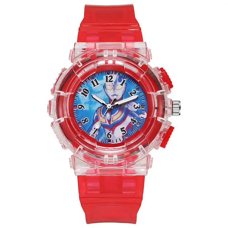 Children's Watch Cartoon Luminous Student Watch Electronic Watch Men's Watch LED Watch