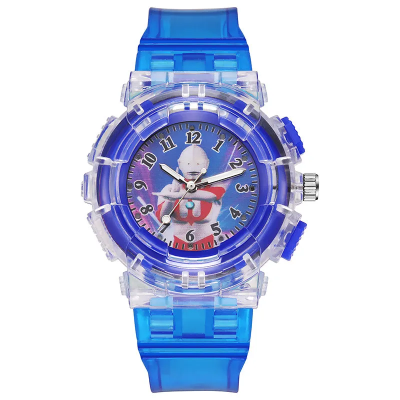Children's Watch Cartoon Luminous Student Watch Electronic Watch Men's Watch LED Watch