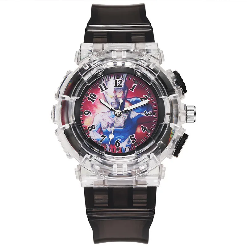 Children's Watch Cartoon Luminous Student Watch Electronic Watch Men's Watch LED Watch