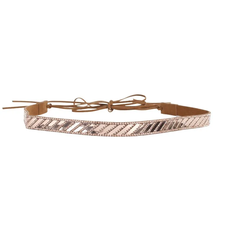 Cowboy Crystal Leather Hat Bands