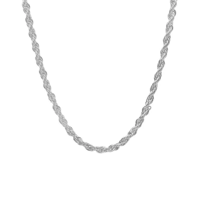 Cres Twisted Rope Chain Necklace