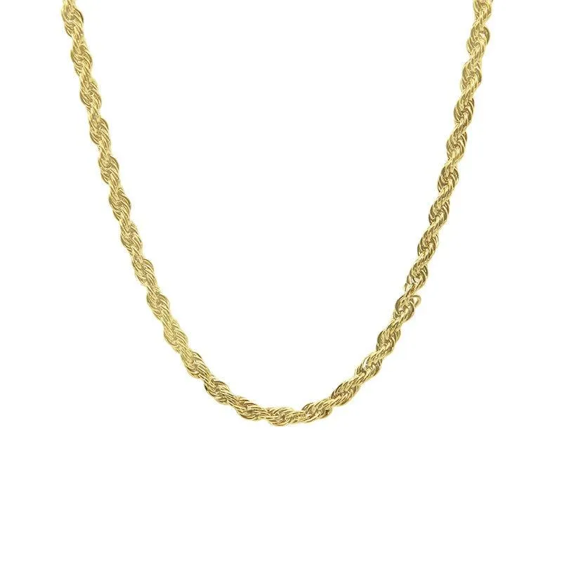Cres Twisted Rope Chain Necklace