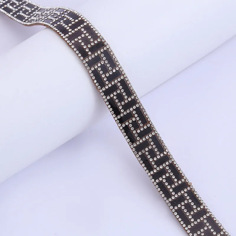 Crystal Adjustable Leather Hat Bands