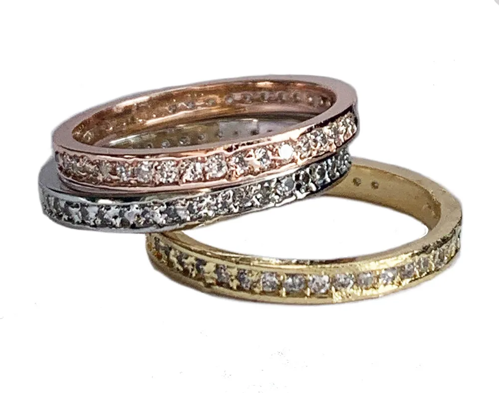 CZ Micro Eternity Sterling Toe Ring