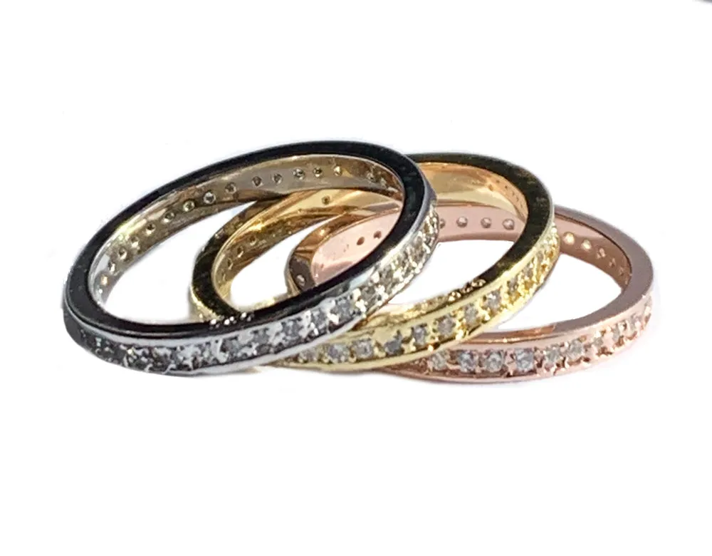 CZ Micro Eternity Sterling Toe Ring