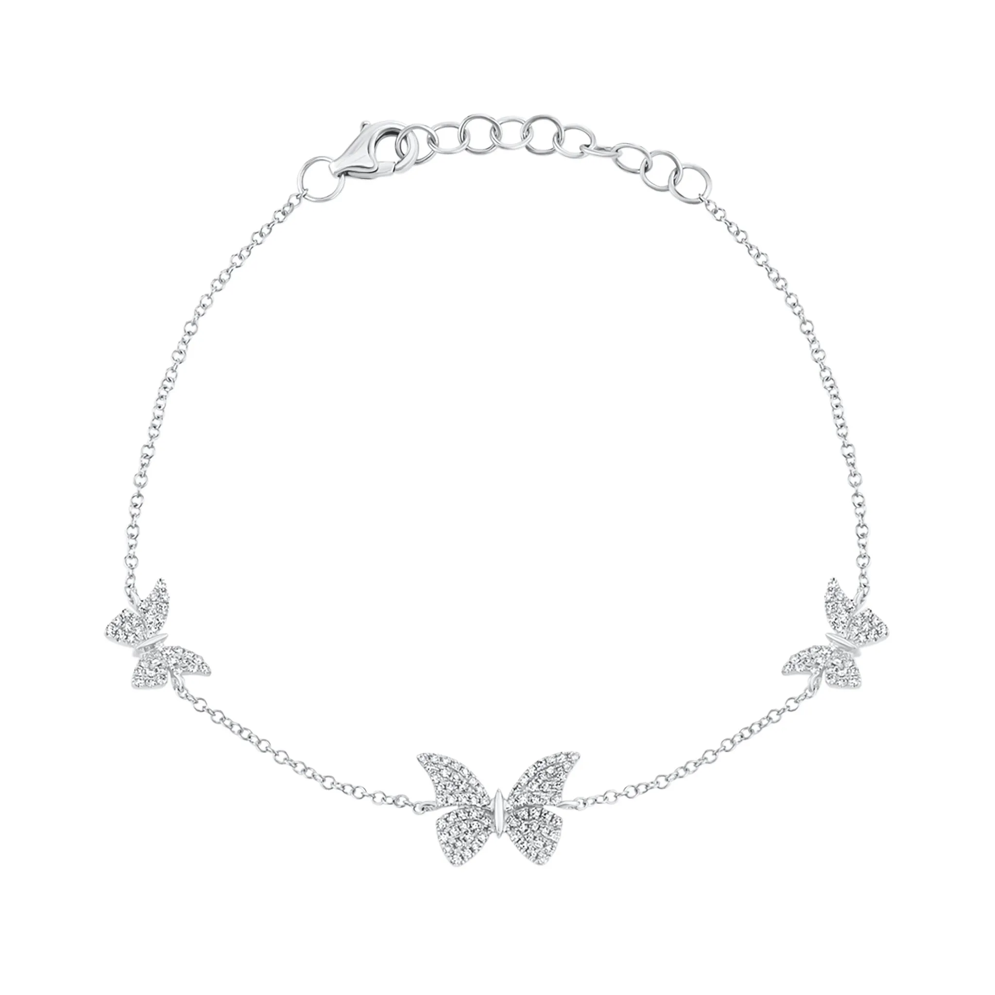 Diamond Butterflies Fashion Bracelet