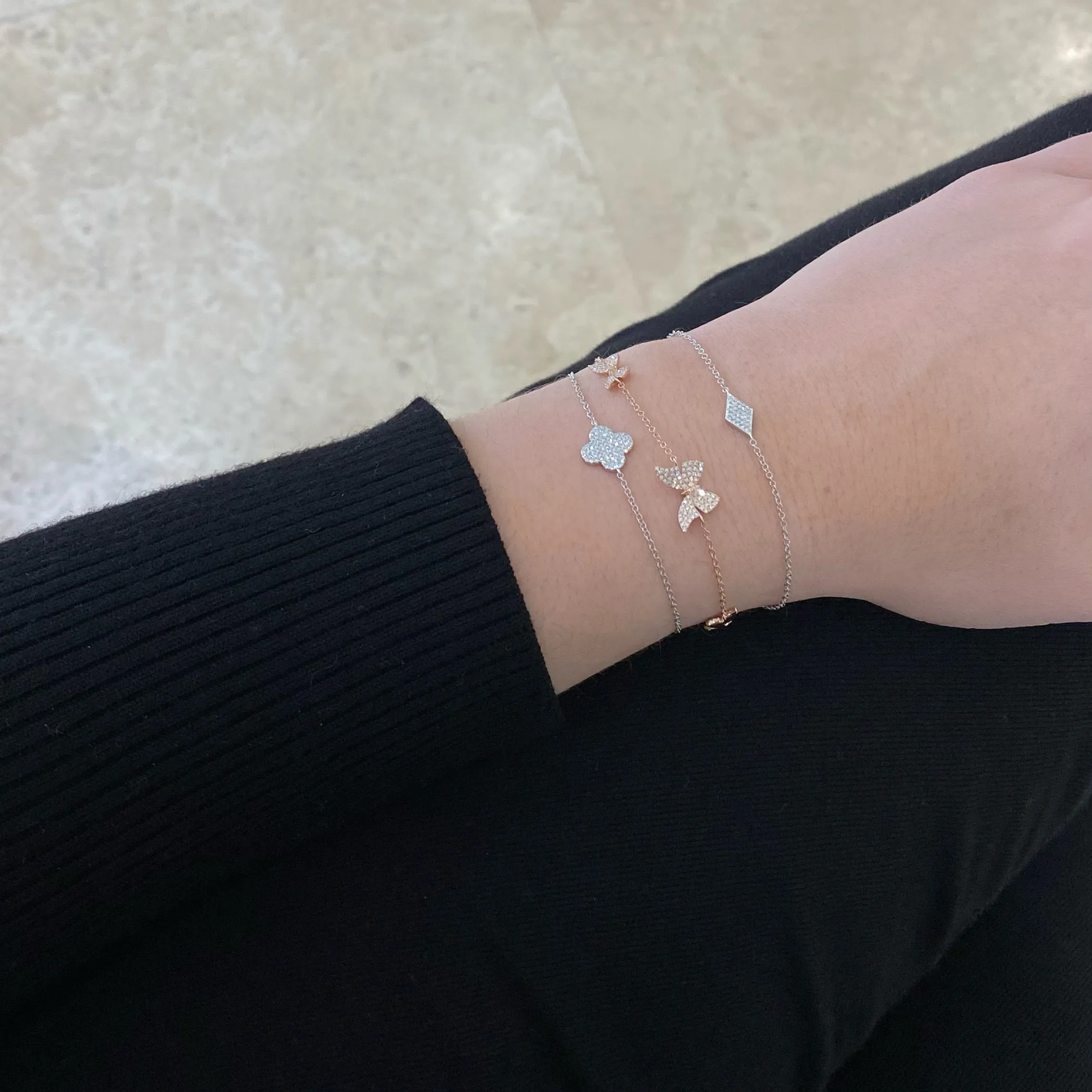 Diamond Butterflies Fashion Bracelet