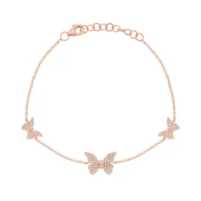 Diamond Butterflies Fashion Bracelet