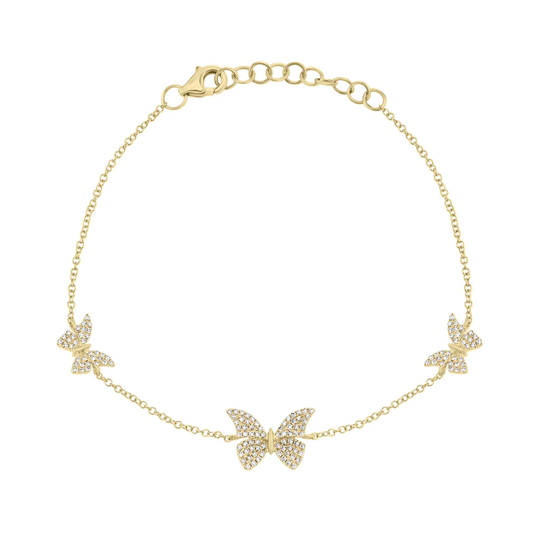Diamond Butterflies Fashion Bracelet