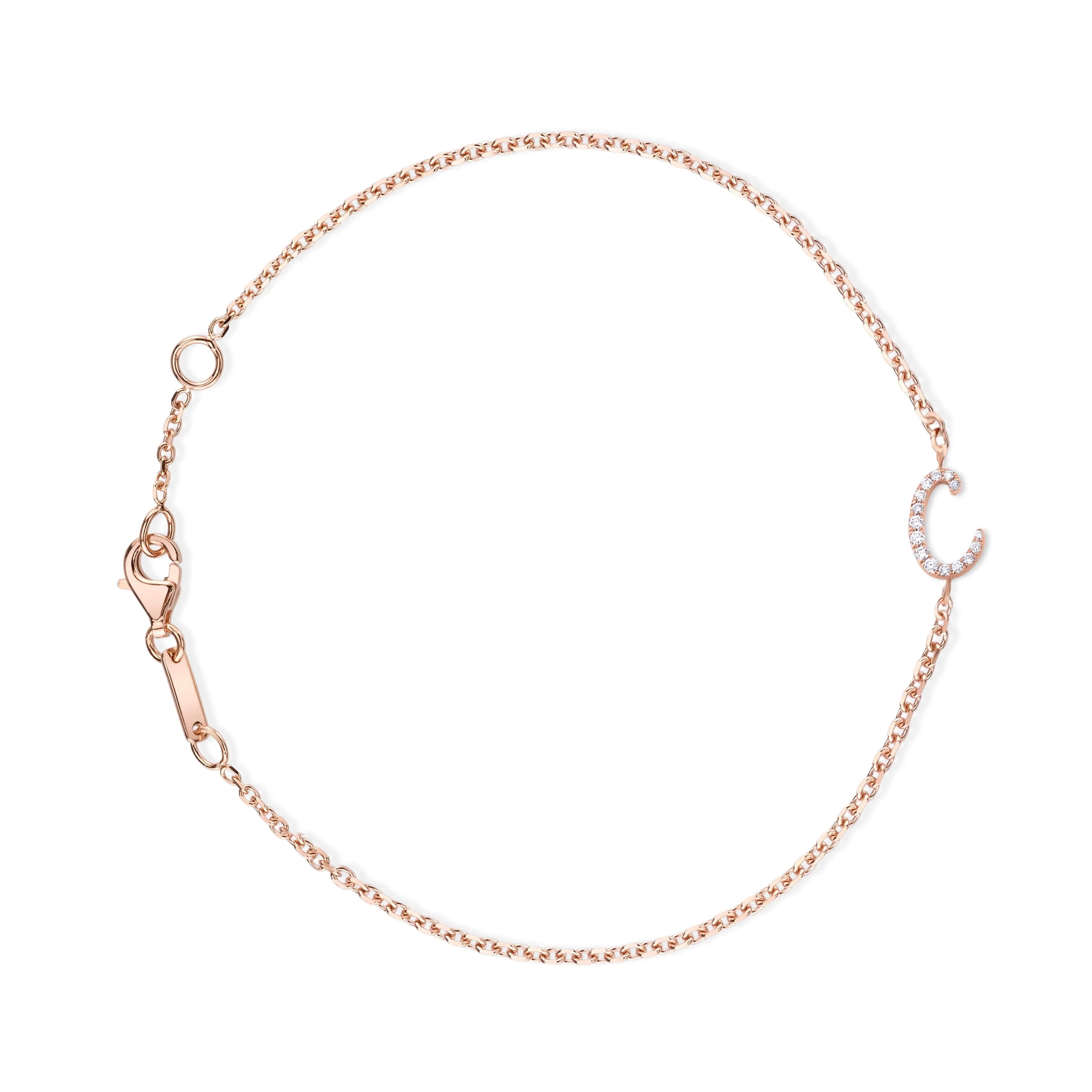 DIAMOND INITIAL BRACELET