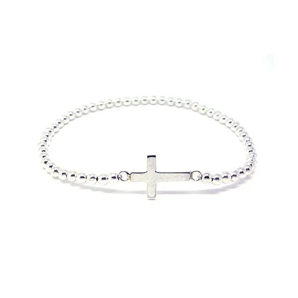 Duo Jewellery Silver Cross Charm Bracelet