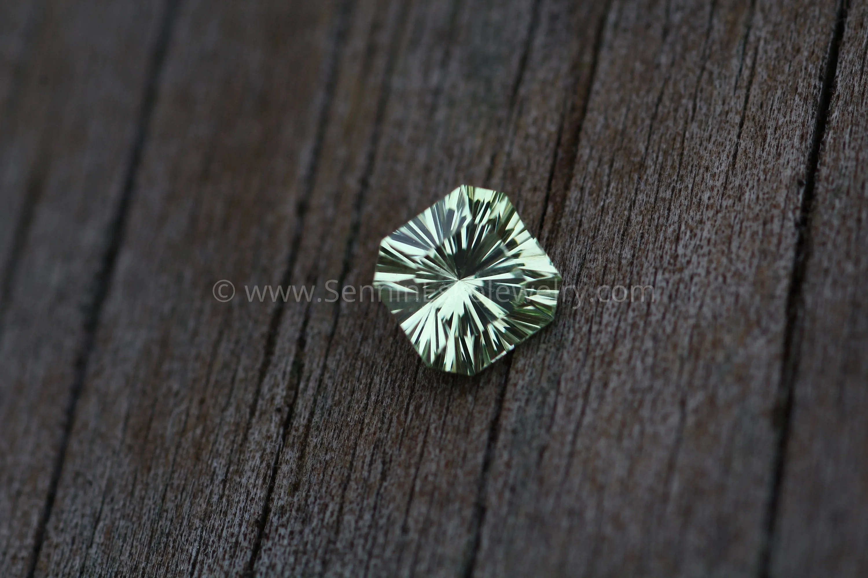 Fantasy Cut Green Garnet - Square Emerald Shape Garnet - 0.88 carats 5.4mm