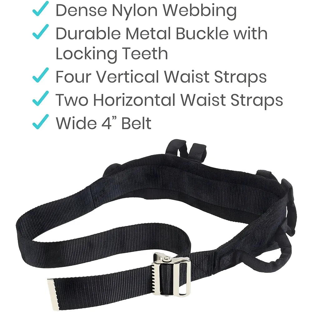 Gait Belt with Handles Senior Patient Transfer Belt for Elderly Nursing Safety Patient Assist Quick Release Metal Buckle