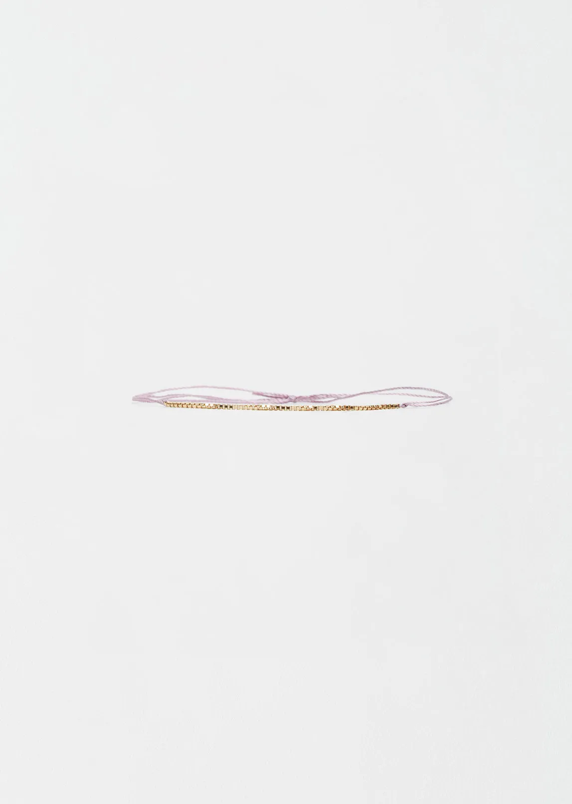 Gold Filled Box Chain Wish Bracelet