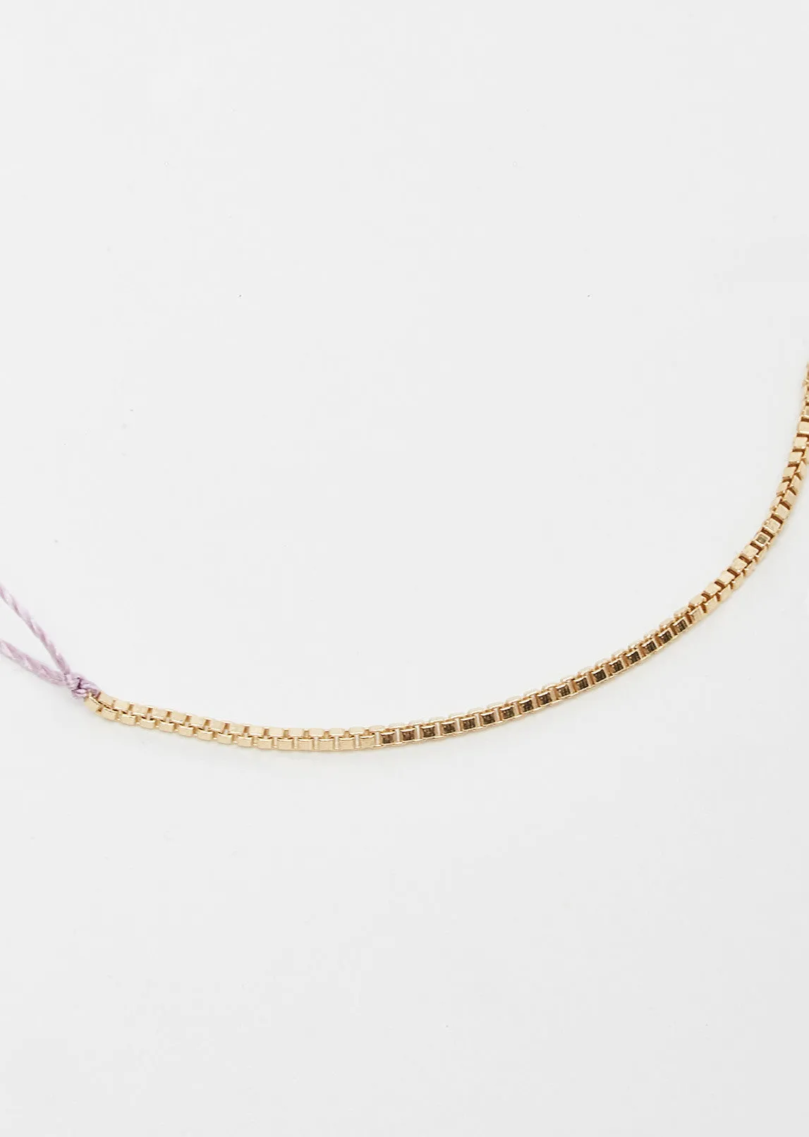 Gold Filled Box Chain Wish Bracelet