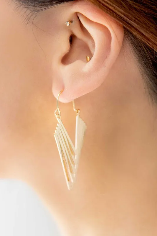 Gold Plating Athena Hook Earrings
