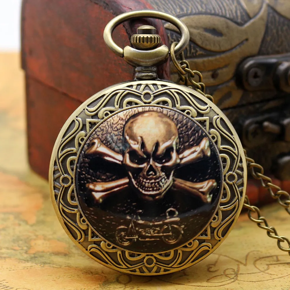 Goth Skull Pocket Watch