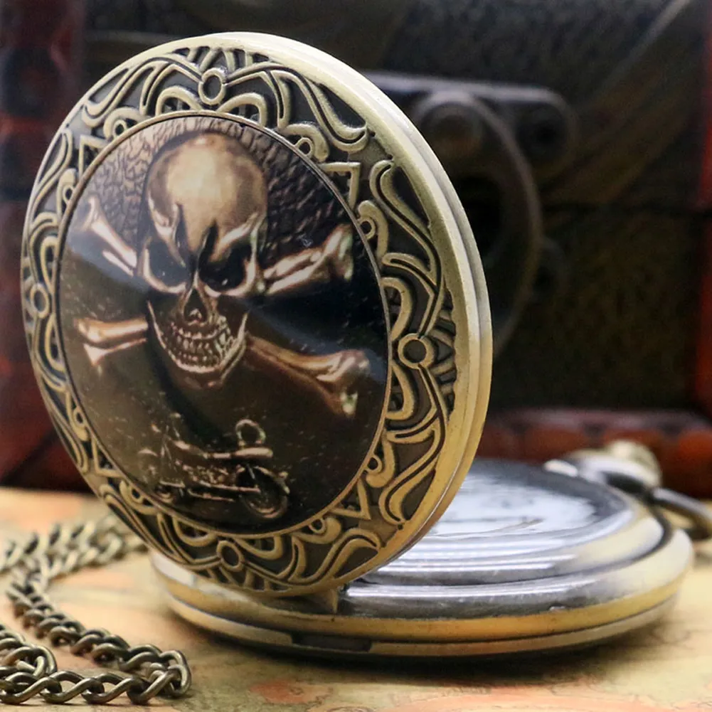 Goth Skull Pocket Watch