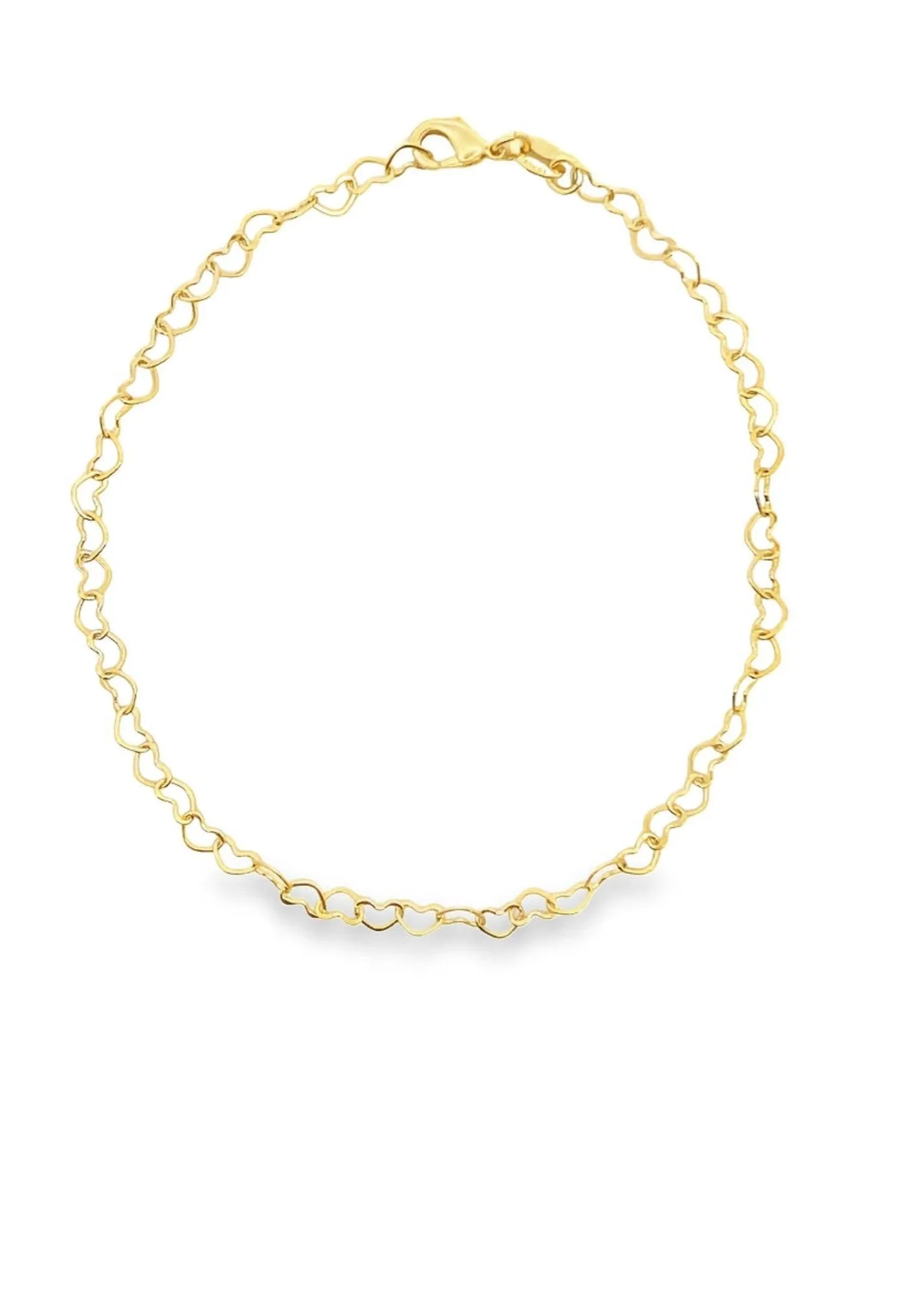 Heart Outline Charm Anklet