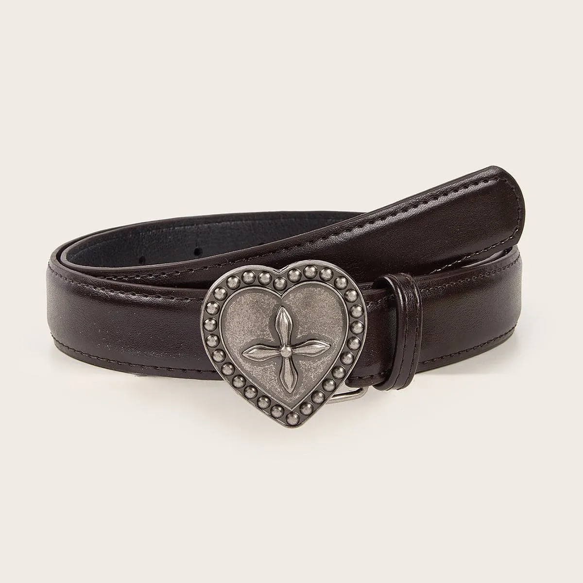 Heart PU leather adjustable belt