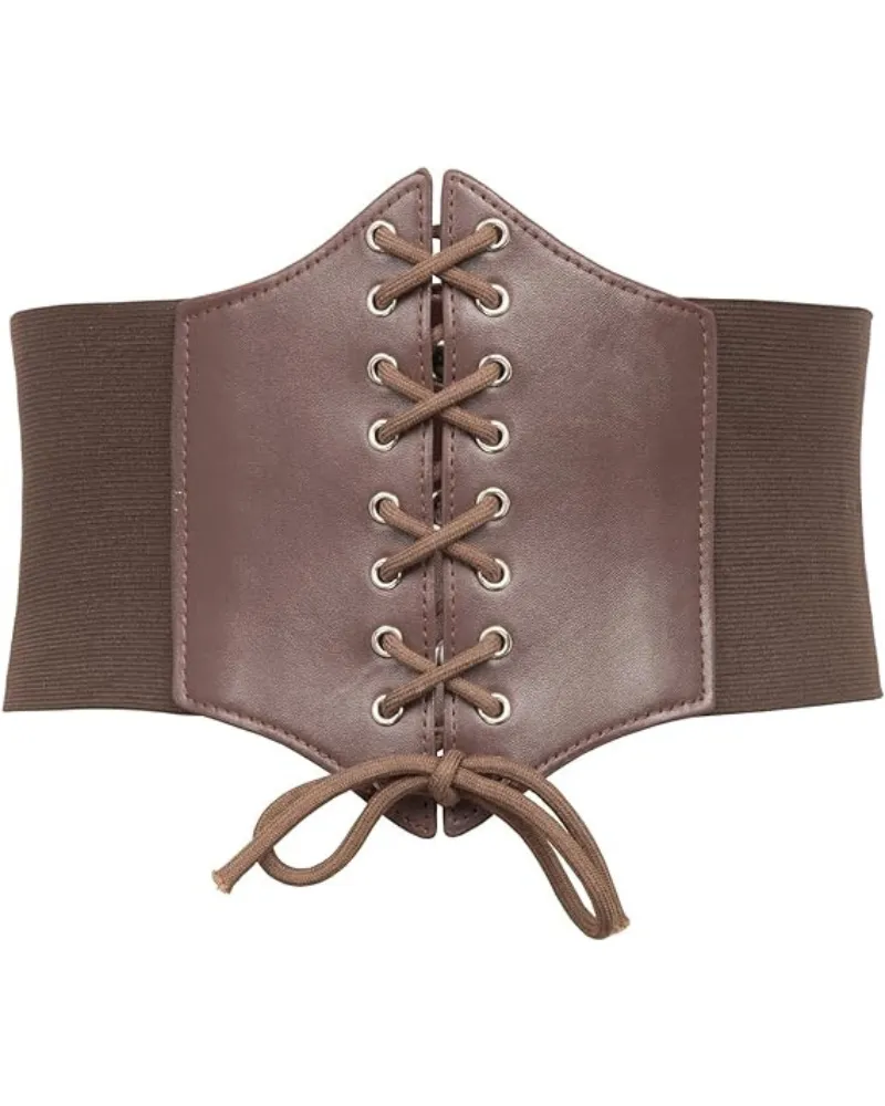 Lace-up Cinch Belt Tied Corset Elastic Waist Belt