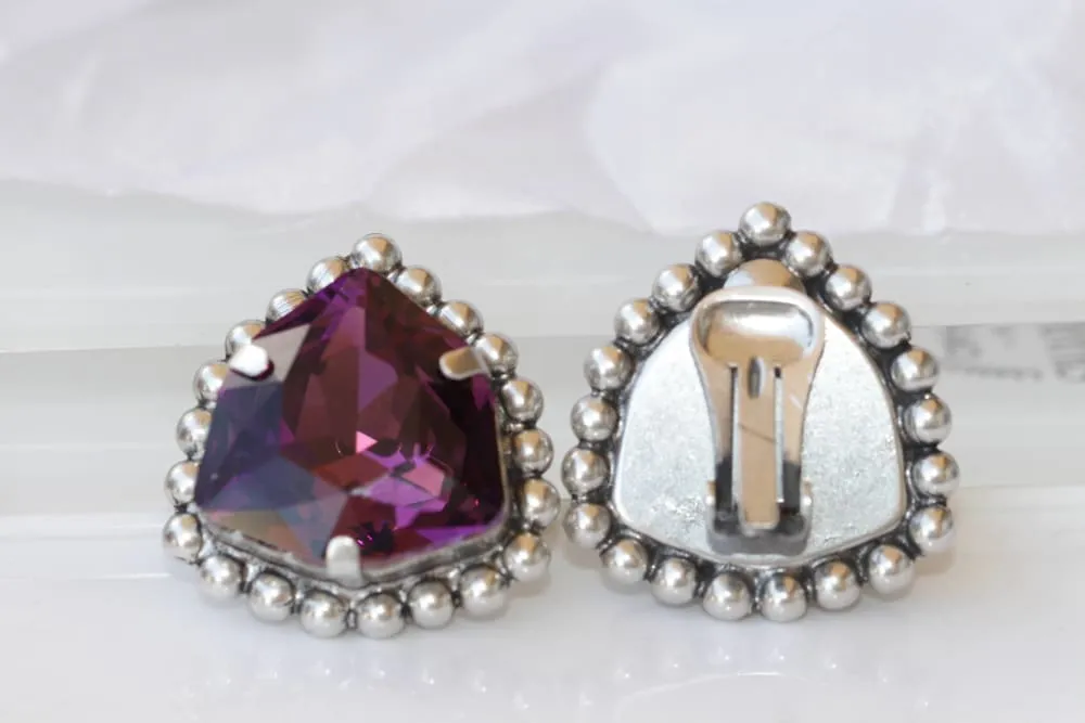 LARGE GREY EARRINGS