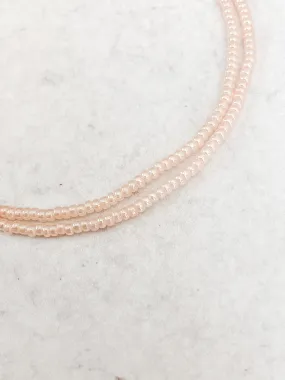 Light Pink Round Bead ~ 15”