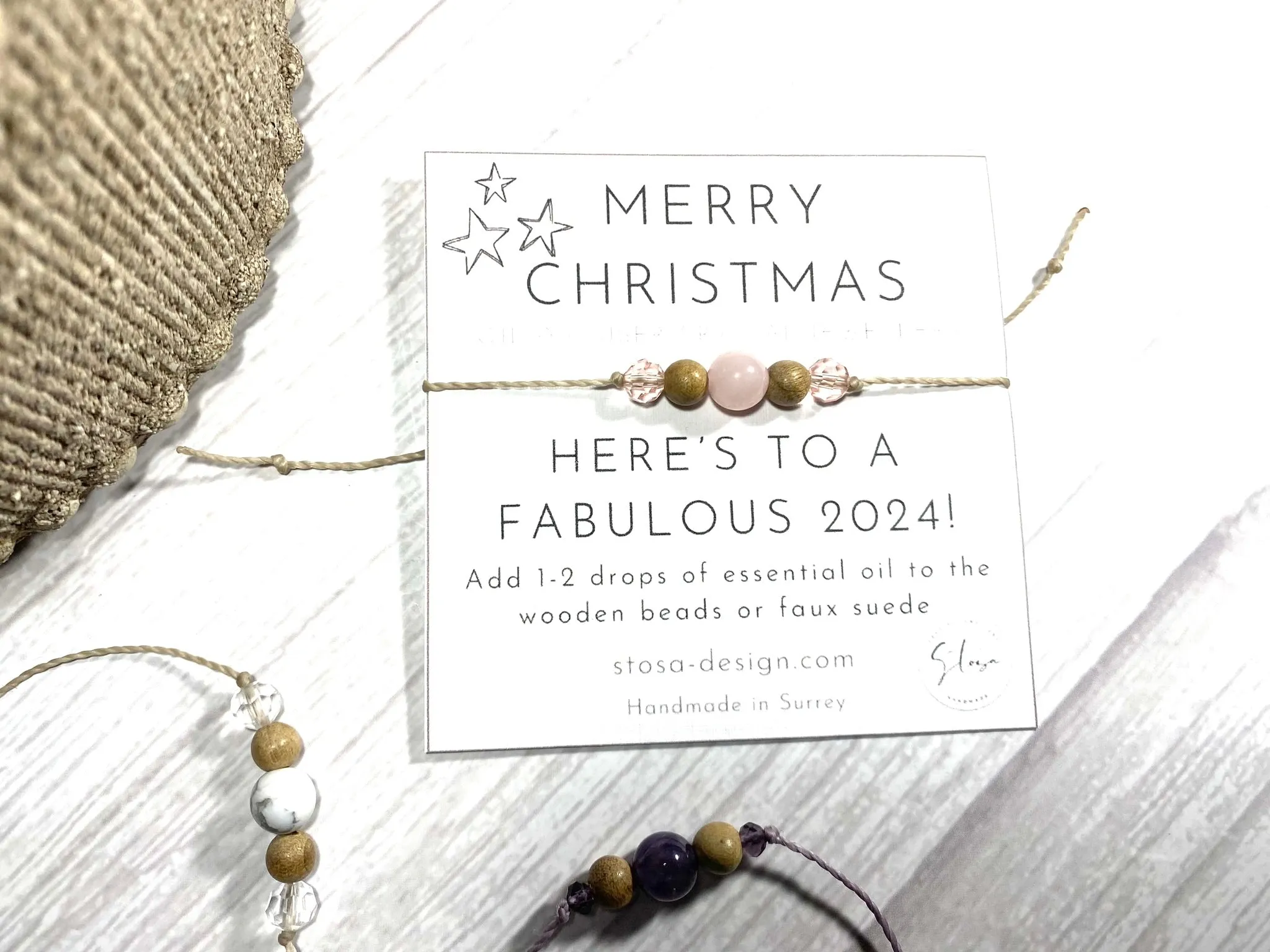 Merry Christmas Gift Card Bracelet - Here's to a Fabulous 2024