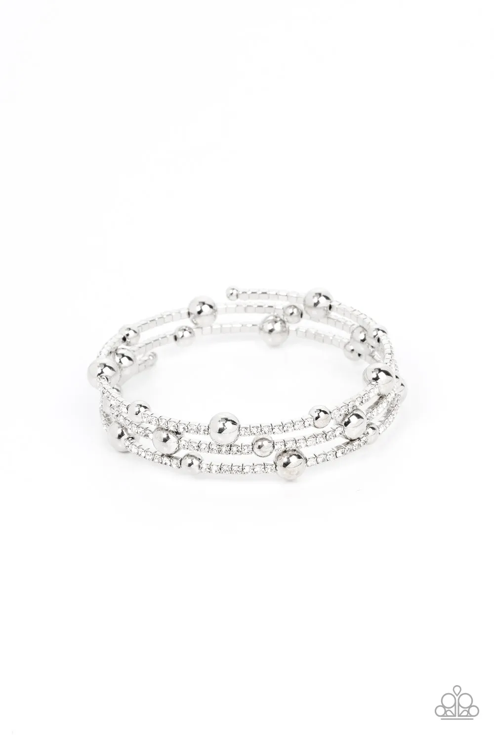 Paparazzi Spontaneous Shimmer - White Bracelet