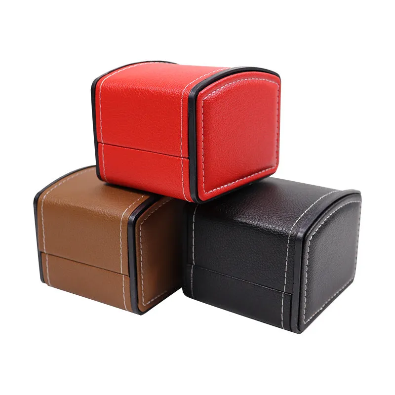 Pu Leather Watch Case Display Holder Organizer