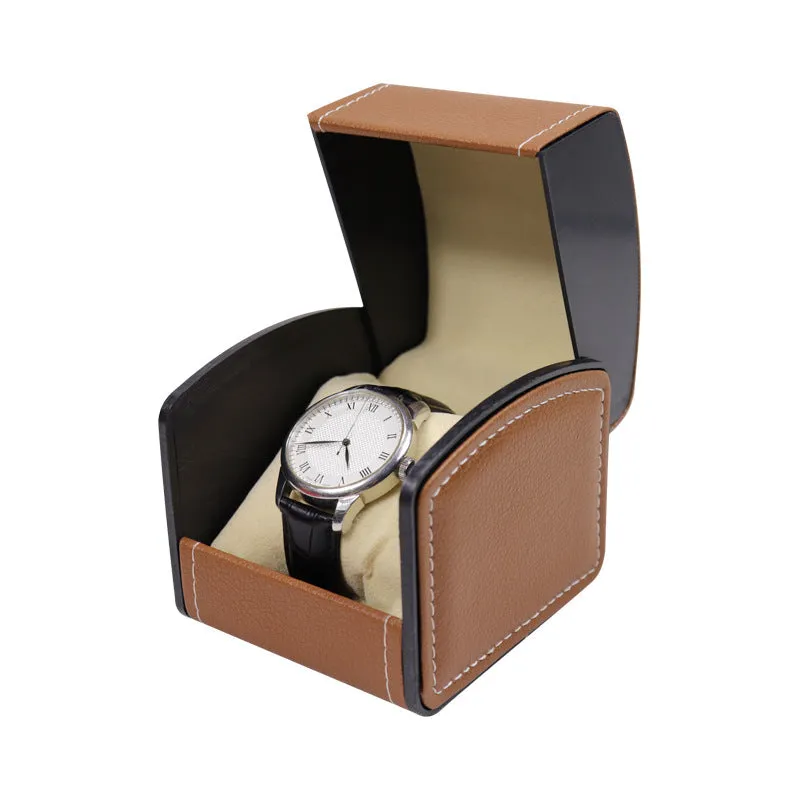 Pu Leather Watch Case Display Holder Organizer