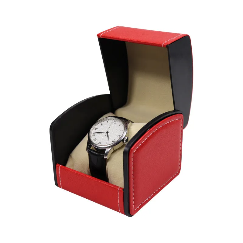 Pu Leather Watch Case Display Holder Organizer