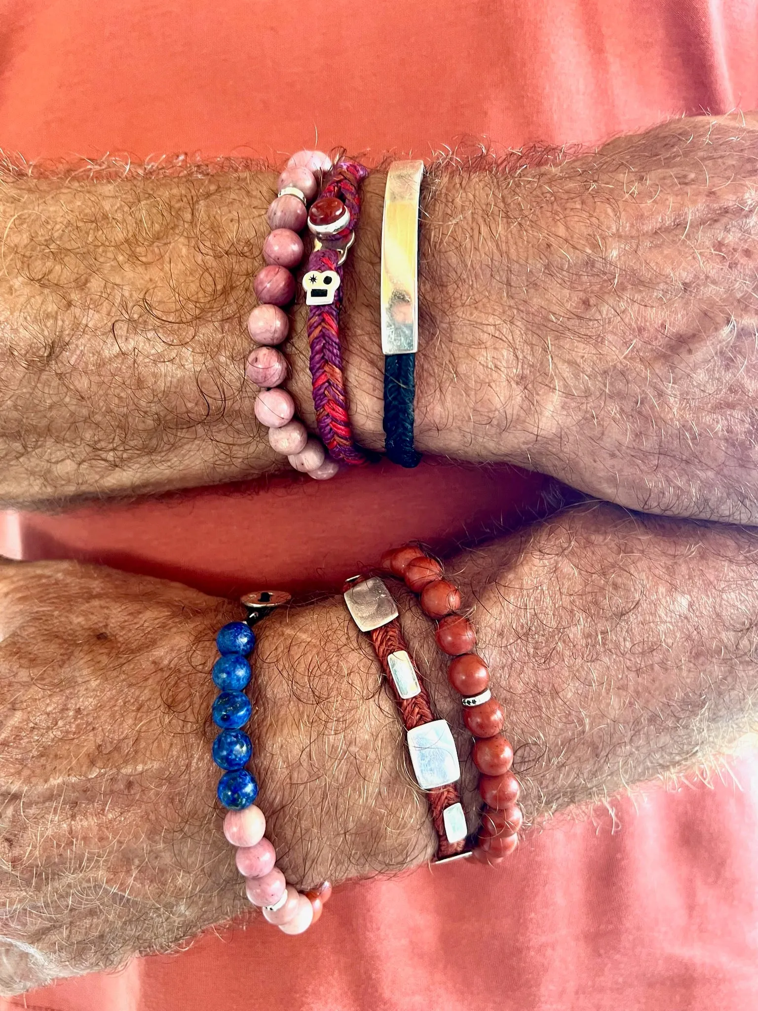 Rockaway Bracelet in Matte Rhodonite
