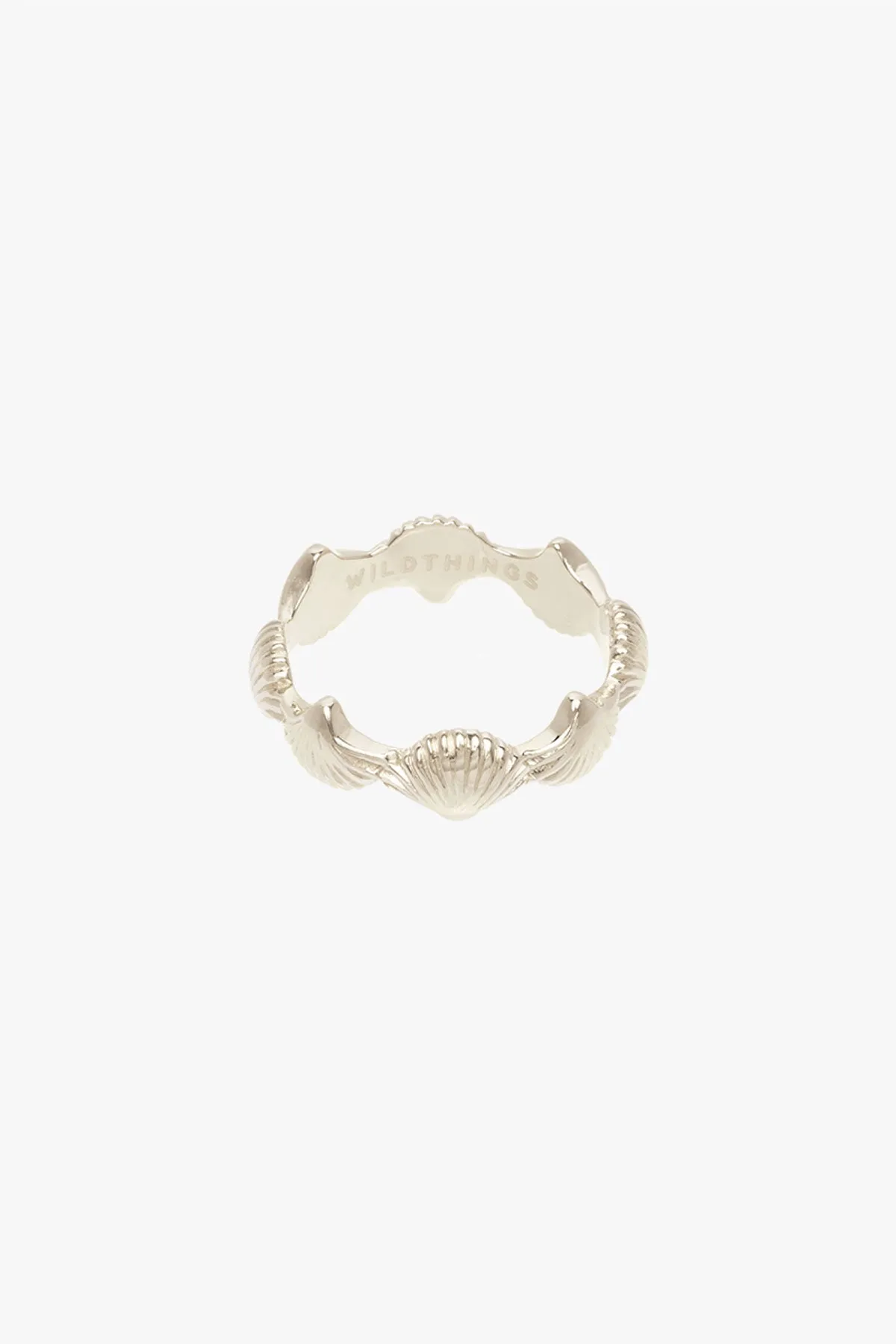 Shell pinky ring silver