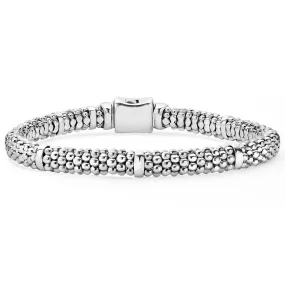 Signature Caviar Silver Station Caviar Bracelet | 6mm
