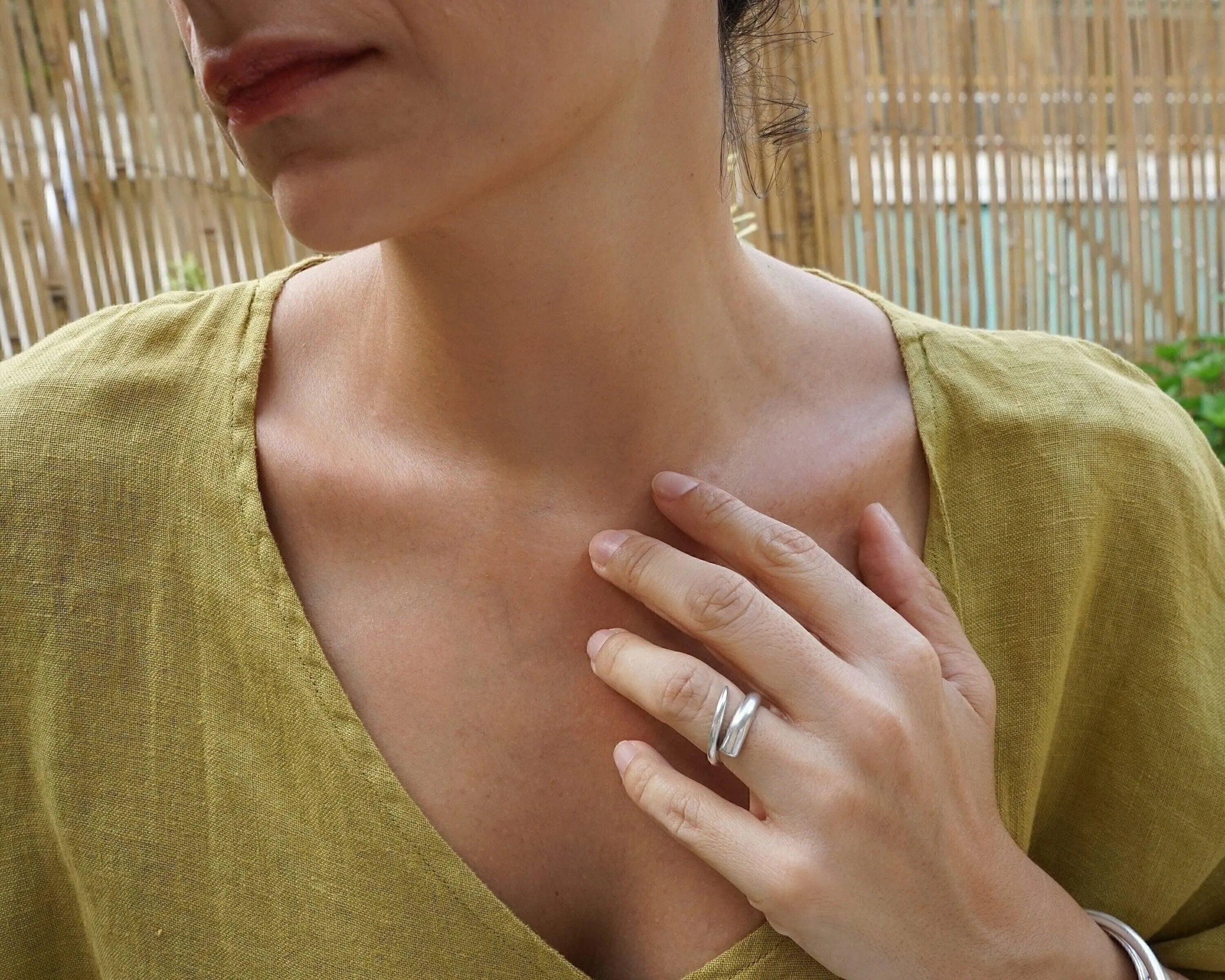 Silver Soft Open Twisted Ring