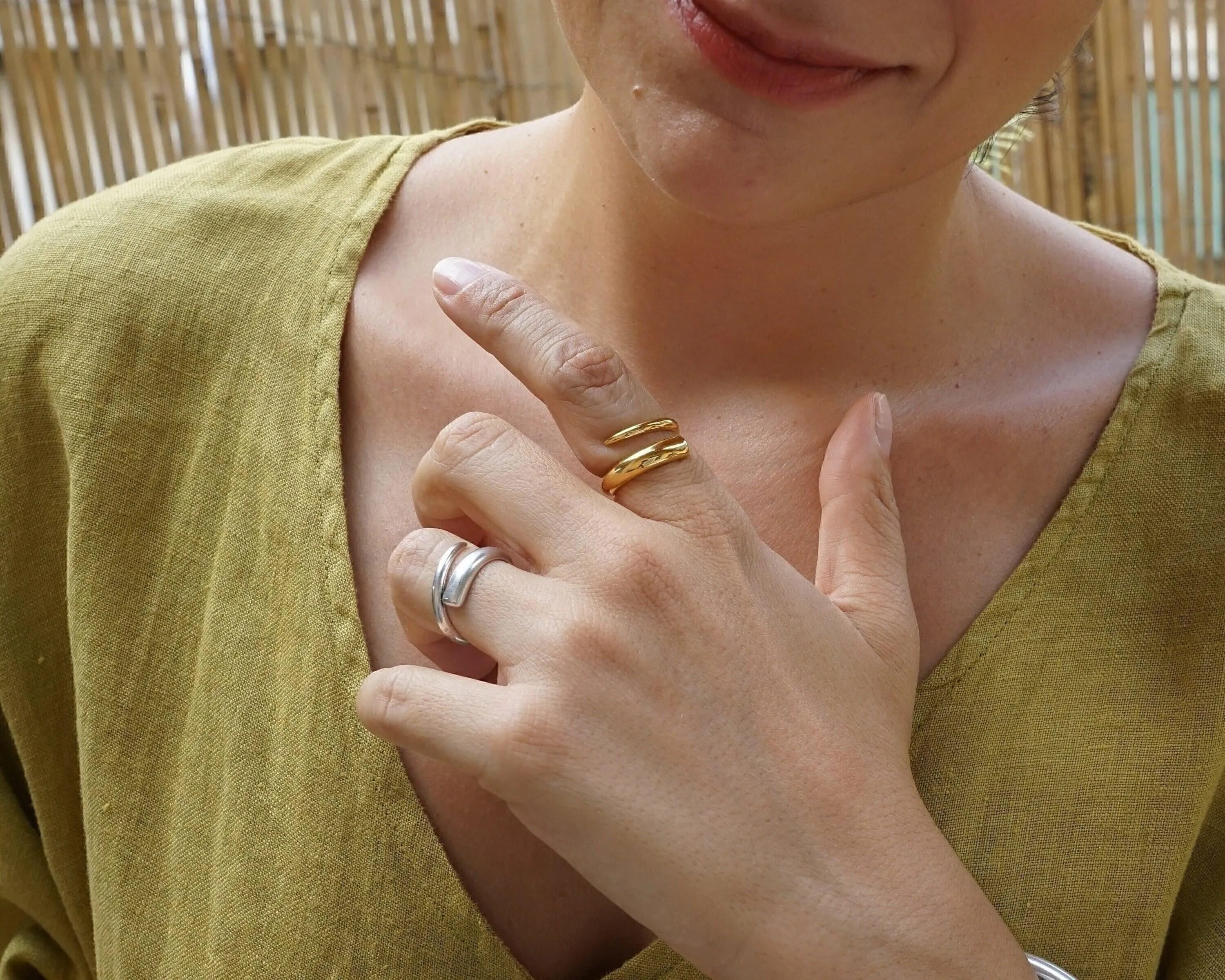 Silver Soft Open Twisted Ring